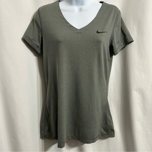 Nike Pro Women's Gray V-Neck Top    Size L